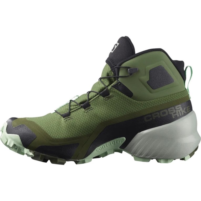 Olive Salomon Cross Hike Mid GTX Women's Hiking Boots | PH 62570L